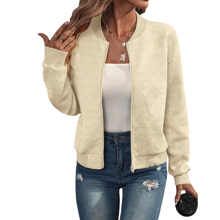 Yolanda™ | Veste bomber structurée avec fermeture éclair