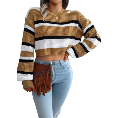 Eva™ | Pull court à rayures