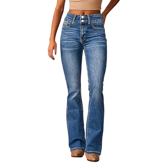 Alba™ | Jean évasé à taille haute