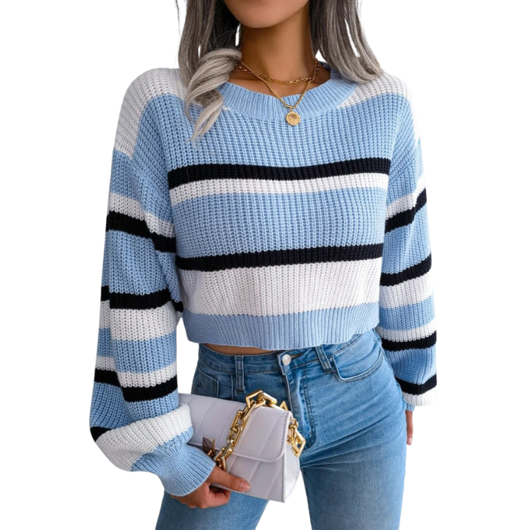 Eva™ | Pull court à rayures