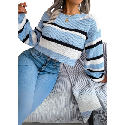 Eva™ | Pull court à rayures