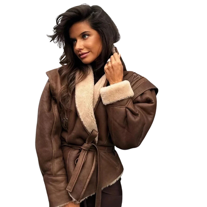 Mar™ | Veste en cuir effet poil