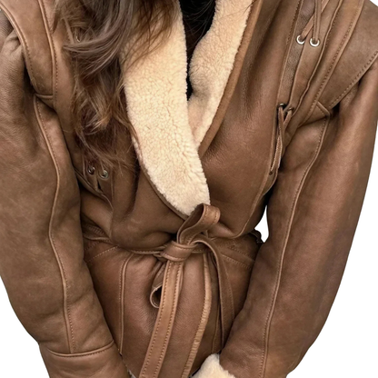 Mar™ | Veste en cuir effet poil