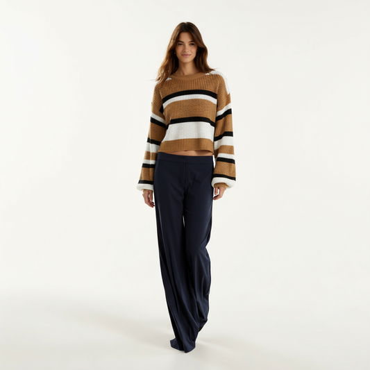 Eva™ | Pull court à rayures